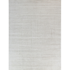 Castelli Handloomed Bamboo Silk/Wool Ivory 9'x12' Area Rug