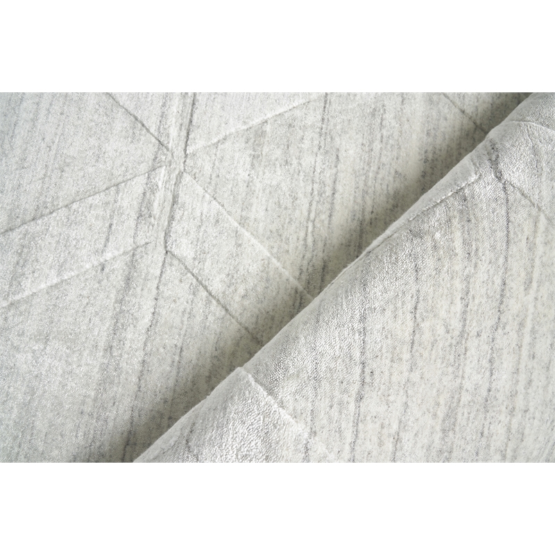 Castelli Handloomed Bamboo Silk/Wool Ivory 9'x12' Area Rug