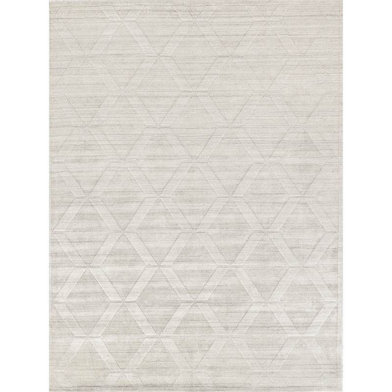 Castelli Handloomed Bamboo Silk/Wool Ivory 9'x12' Area Rug