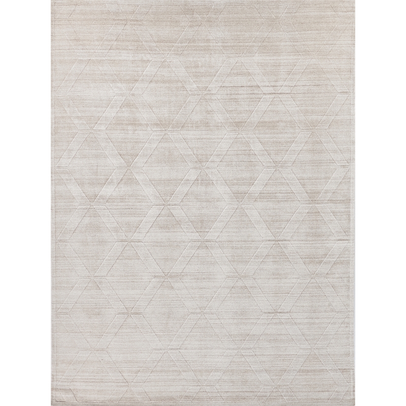 Castelli Handloomed Bamboo Silk/Wool Light Beige 12'x15' Area Rug