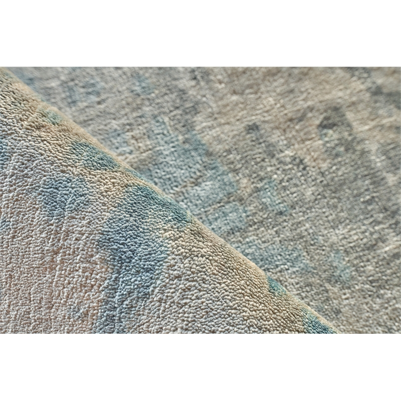 Cassina Handloomed Bamboo Silk Sky Blue 10'x14' Area Rug