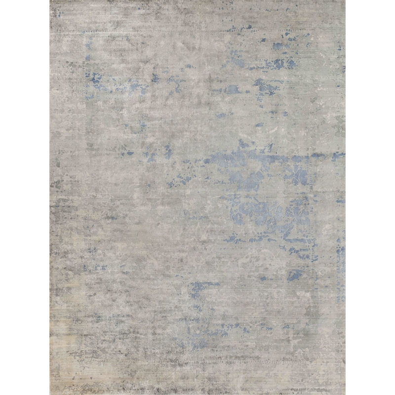 Cassina Handloomed Bamboo Silk Sky Blue 8'x10' Area Rug