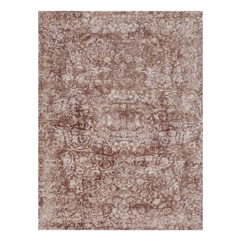Cassina Handloomed Bamboo Silk Rust/Ivory 8'x10' Area Rug