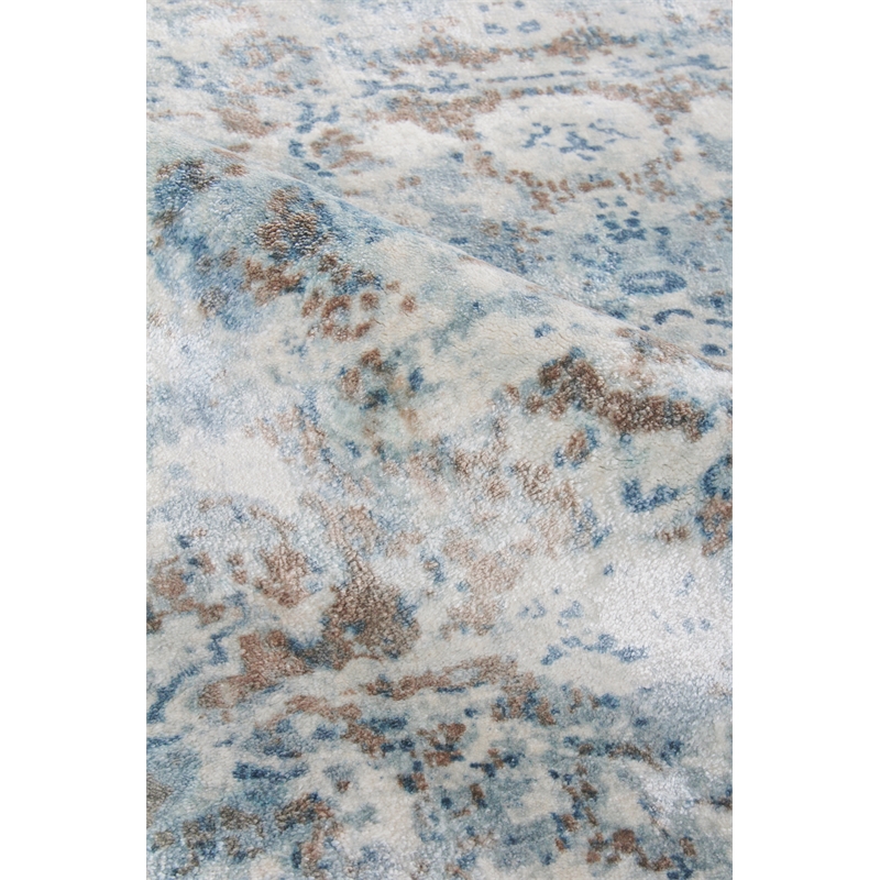 Cassina Handloomed Bamboo Silk Blue/Ivory/Multi 9'x12' Area Rug
