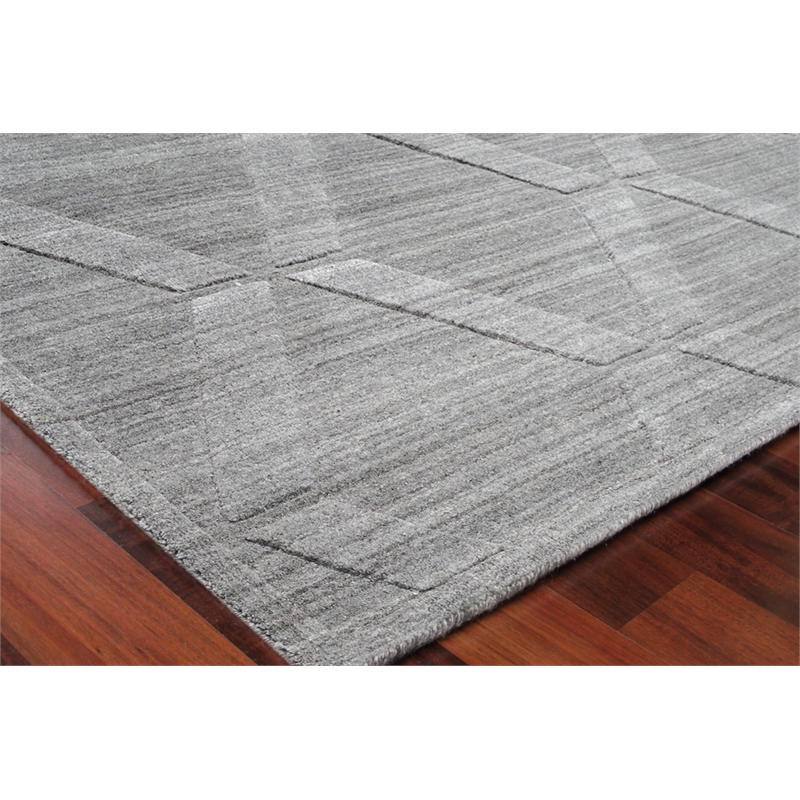 Castelli Handloomed Bamboo Silk/Wool Gray 14'x18' Area Rug