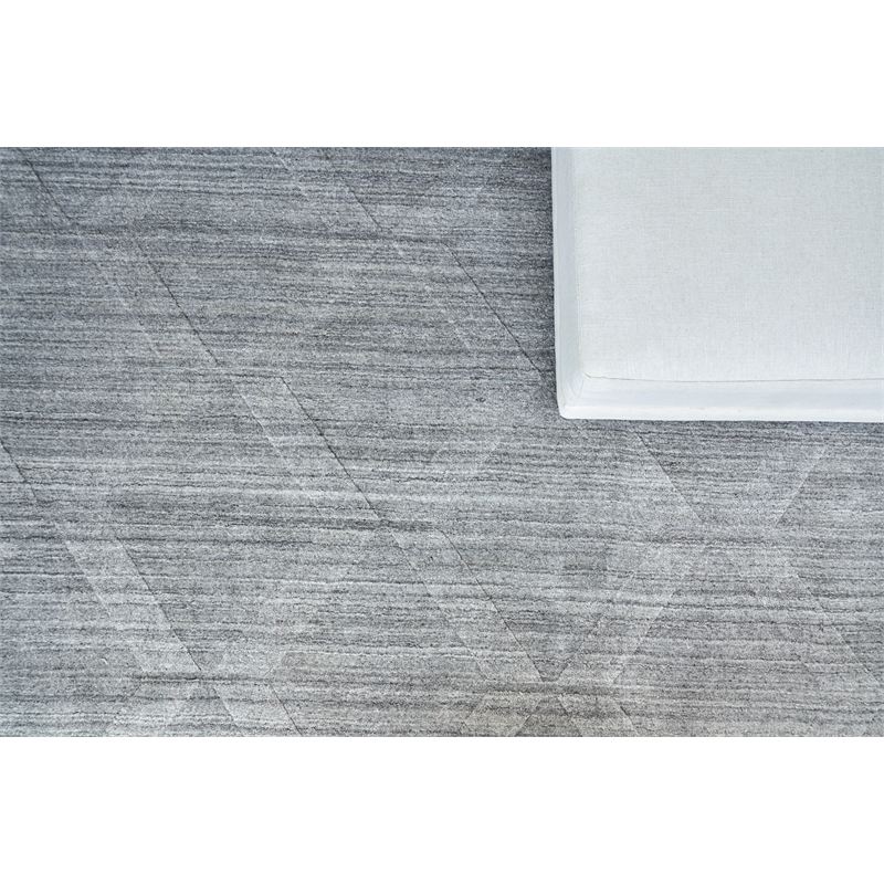 Castelli Handloomed Bamboo Silk/Wool Gray 14'x18' Area Rug