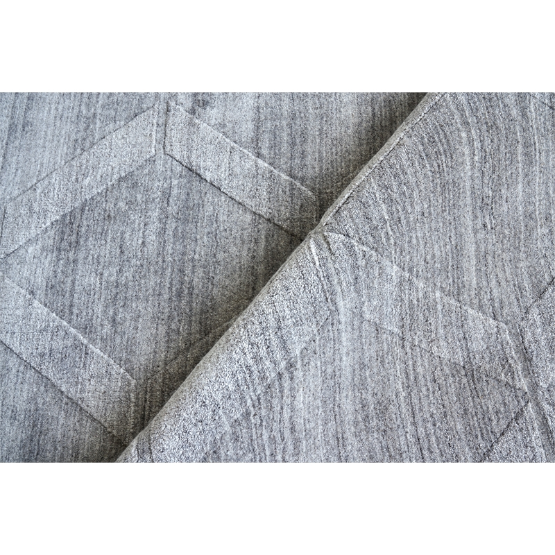 Castelli Handloomed Bamboo Silk/Wool Gray 8'x10' Area Rug
