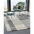 Castine Hand-Tufted New Zealand Wool Gray/Ivory 5'x8' Area Rug