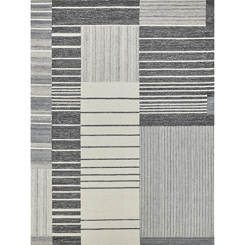 Castine Hand-Tufted New Zealand Wool Gray/Ivory 5'x8' Area Rug