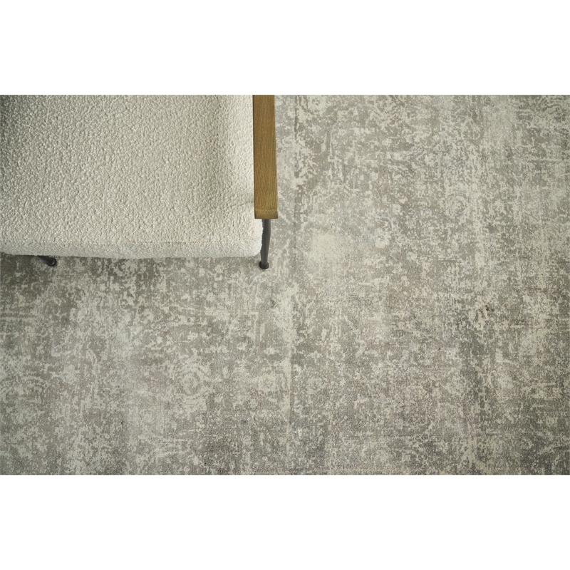 Cassina Handloomed Bamboo Silk Charcoal/Green 9'x12' Area Rug