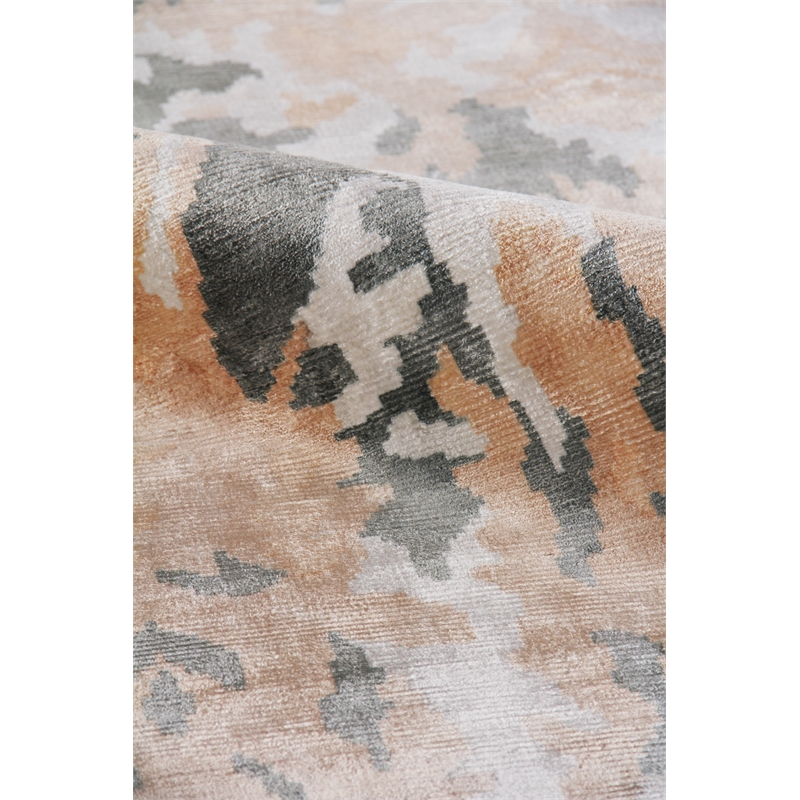 Cassina Handloomed Bamboo Silk Silver/Gold 8'x10' Area Rug