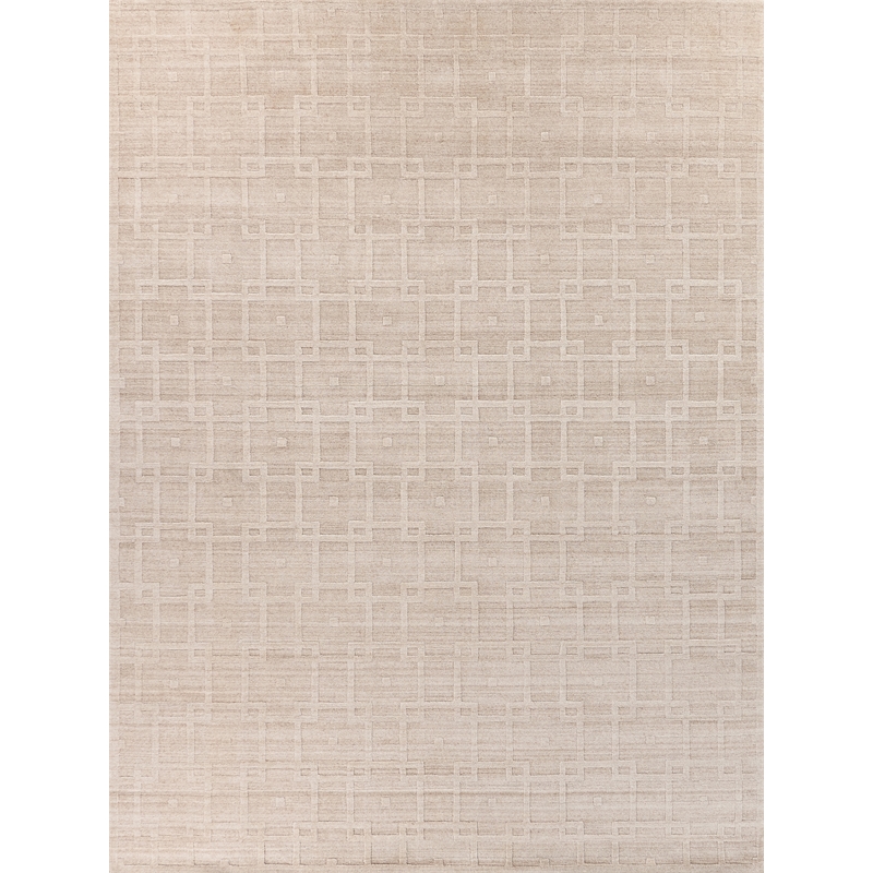 Castelli Handloomed Bamboo Silk/Wool Light Beige 9'x12' Area Rug