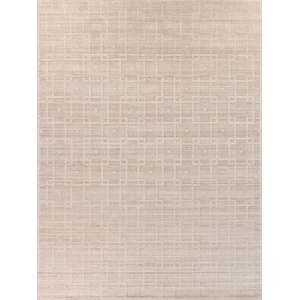 Castelli Handloomed Bamboo Silk/Wool Light Beige 9'x12' Area Rug