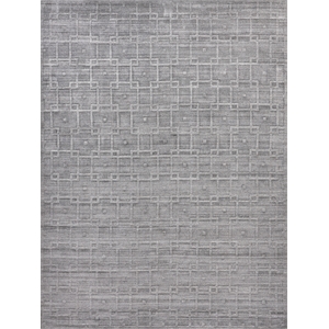 Castelli Handloomed Bamboo Silk/Wool Gray 12'x15' Area Rug