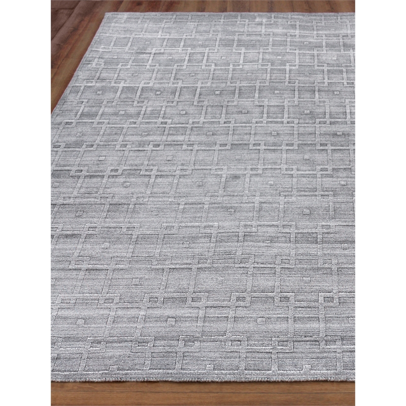 Castelli Handloomed Bamboo Silk/Wool Gray 14'x18' Area Rug