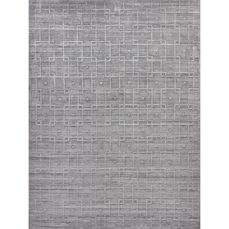 Castelli Handloomed Bamboo Silk/Wool Gray 14'x18' Area Rug