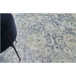 Cassina Handloomed Bamboo Silk Light Silver/Blue 12'x15' Area Rug
