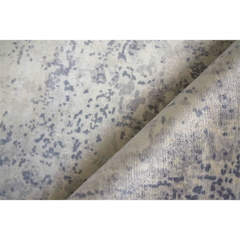Cassina Handloomed Bamboo Silk Gray/Ivory 10'x14' Area Rug