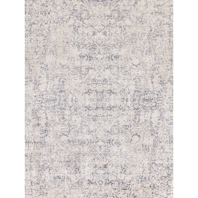 Cassina Handloomed Bamboo Silk Gray/Ivory 10'x14' Area Rug