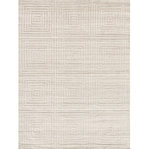 Castelli Handloomed Bamboo Silk/Wool Ivory 10'x14' Area Rug