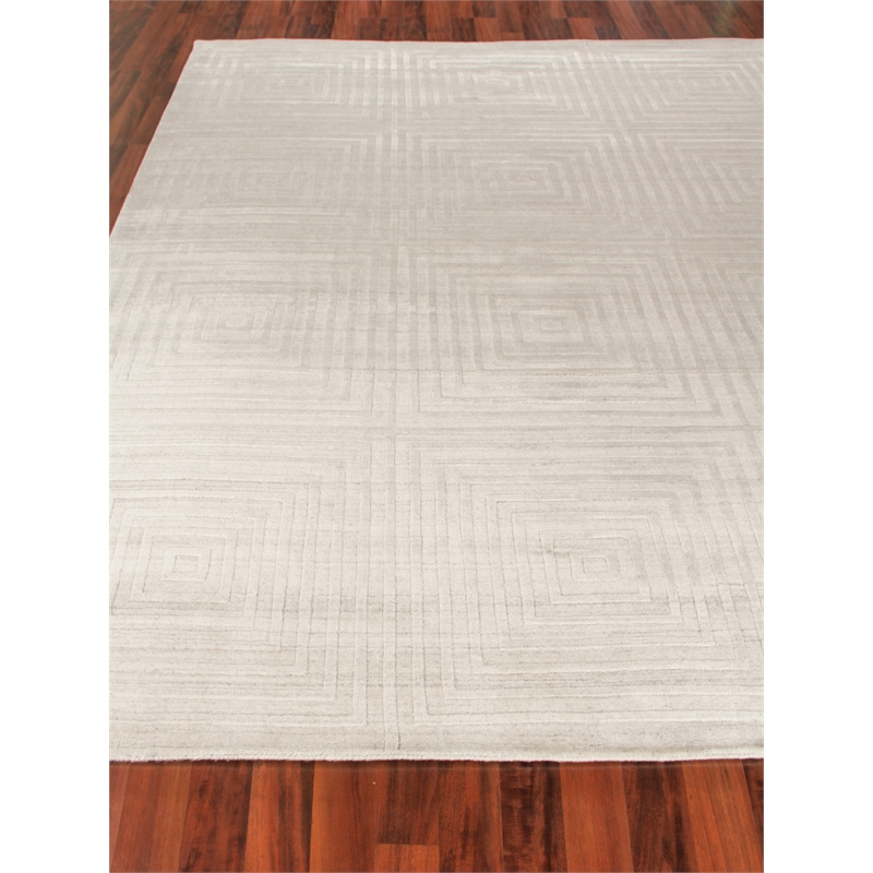 Castelli Handloomed Bamboo Silk/Wool Ivory 12'x15' Area Rug