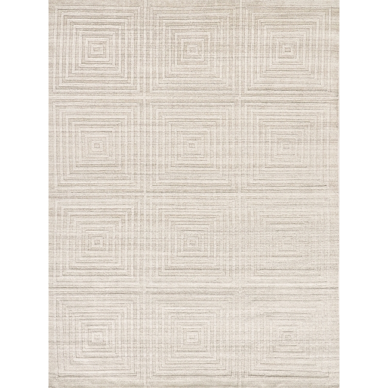Castelli Handloomed Bamboo Silk/Wool Ivory 6'x9' Area Rug