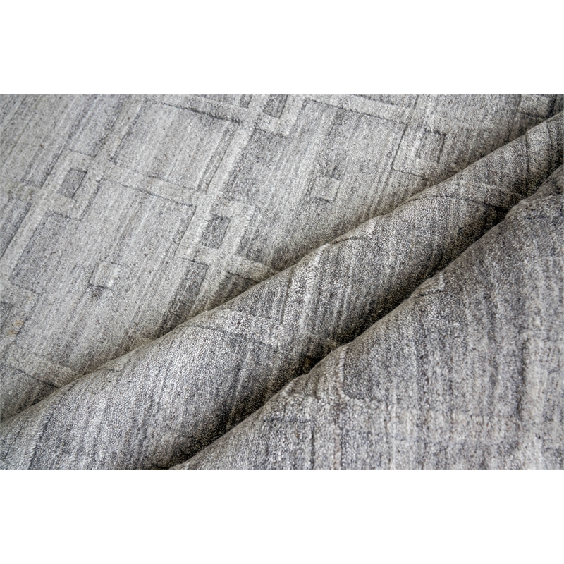 Castelli Handloomed Bamboo Silk/Wool Gray 8'x10' Area Rug
