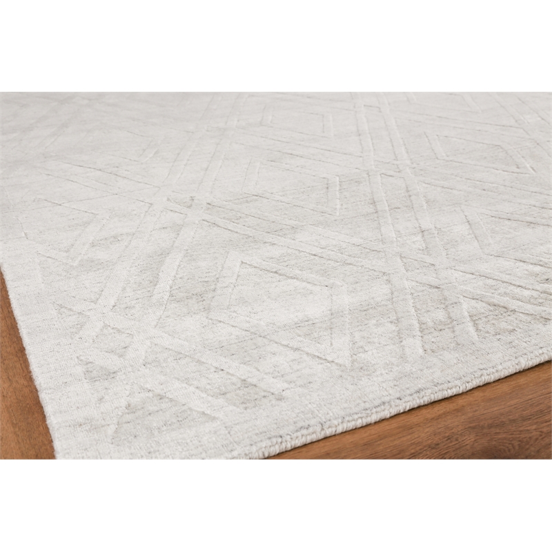 Castelli Handloomed Bamboo Silk/Wool Ivory 12'x15' Area Rug