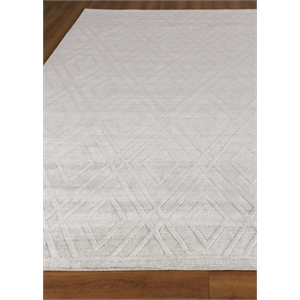 Castelli Handloomed Bamboo Silk/Wool Ivory 6'x9' Area Rug