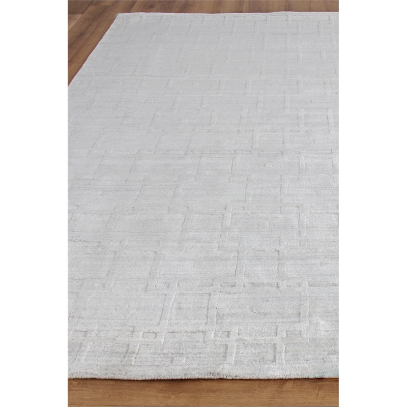 Castelli Handloomed Bamboo Silk/Wool Ivory 9'x12' Area Rug