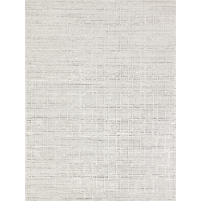 Castelli Handloomed Bamboo Silk/Wool Ivory 9'x12' Area Rug