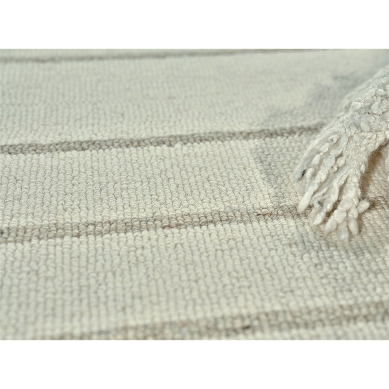 Castine Hand-Tufted New Zealand Wool Beige/Ivory 5'x8' Area Rug