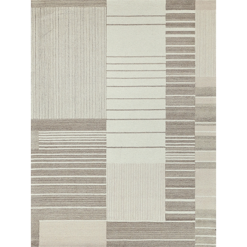 Castine Hand-Tufted New Zealand Wool Beige/Ivory 6'x9' Area Rug
