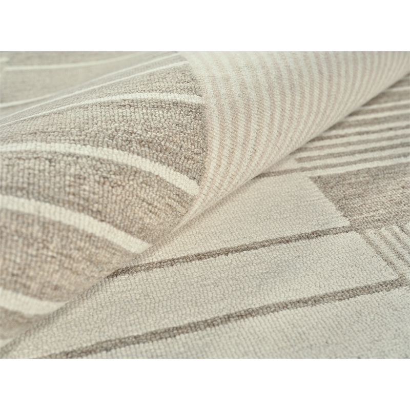 Castine Hand-Tufted New Zealand Wool Beige/Ivory 8'x10' Area Rug