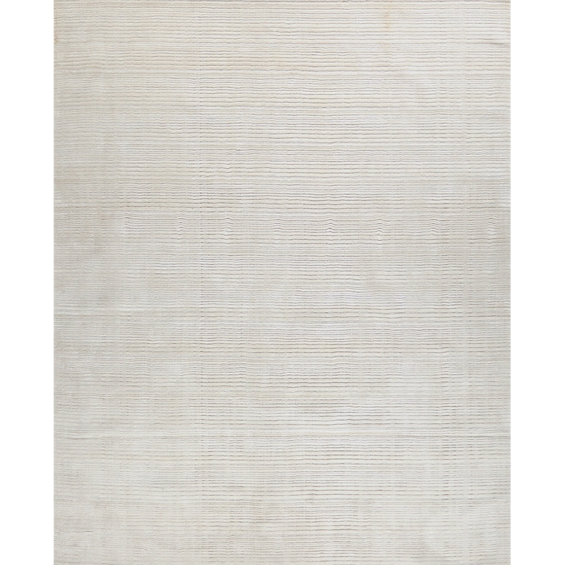 Cavallo Modern Handloomed Nylon/Wool White 6'x9' Area Rug