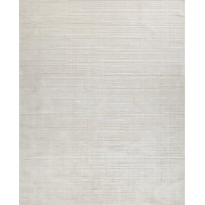 Cavallo Modern Handloomed Nylon/Wool White 6'x9' Area Rug