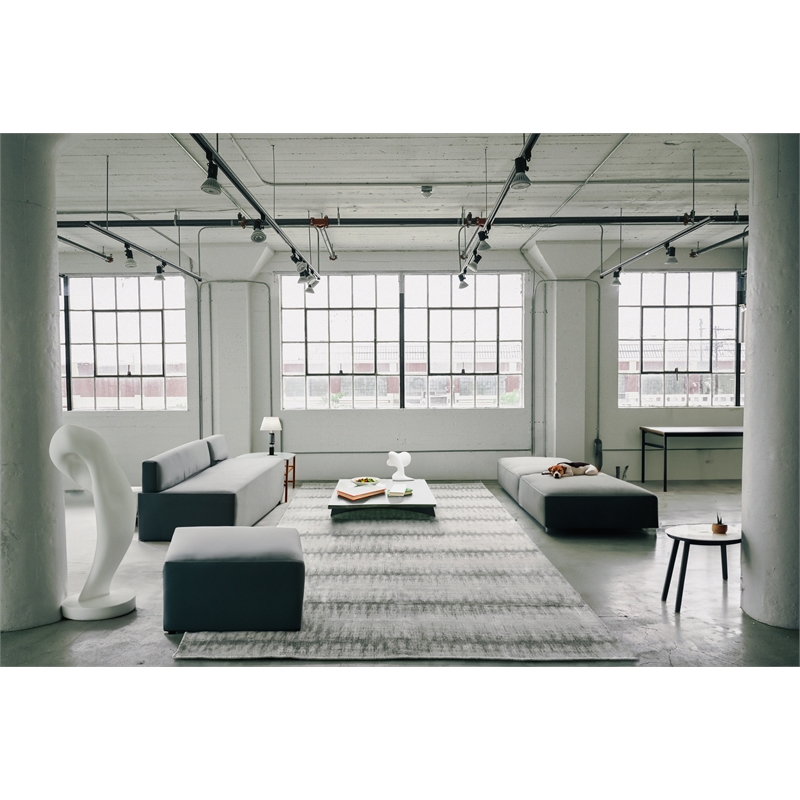 Chroma Handloomed Wool/Bamboo Silk Charcoal/Gray 12'x15' Area Rug