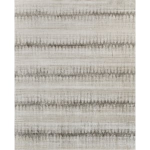 Chroma Handloomed Wool/Bamboo Silk Charcoal/Gray 14'x18' Area Rug