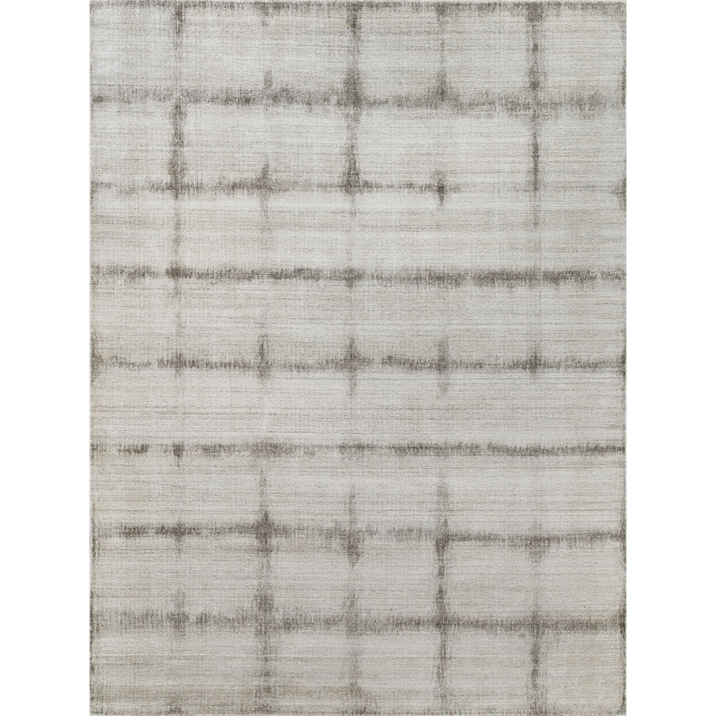 Chroma Handloomed Wool/Bamboo Silk Charcoal/Gray 6'x9' Area Rug