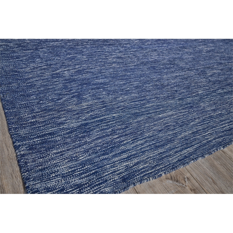 Chelsea Flatweave New Zealand Wool Navy 8'x10' Area Rug