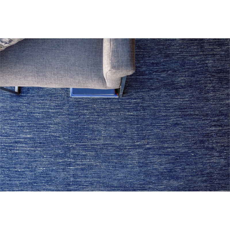 Chelsea Flatweave New Zealand Wool Navy 8'x10' Area Rug