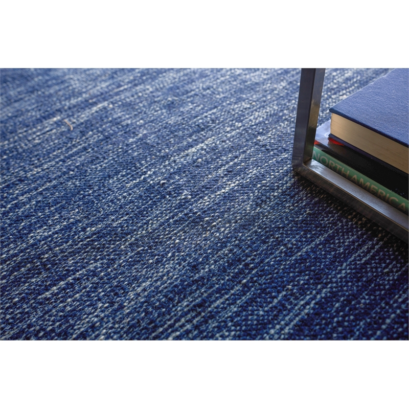 Chelsea Flatweave New Zealand Wool Navy 8'x10' Area Rug