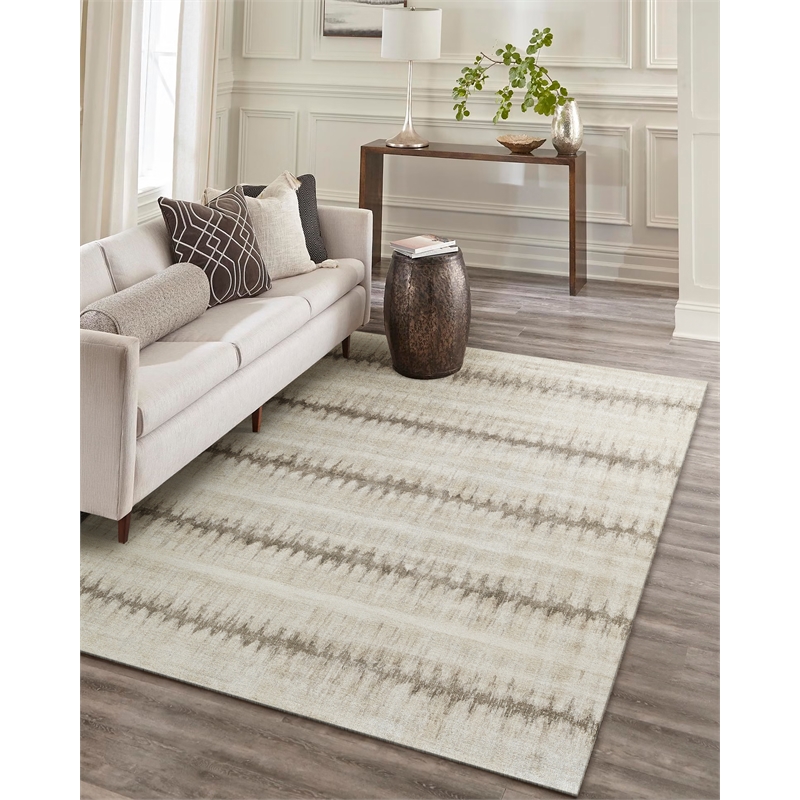 Chroma Handloomed Wool/Bamboo Silk Beige/Brown 12'x15' Area Rug