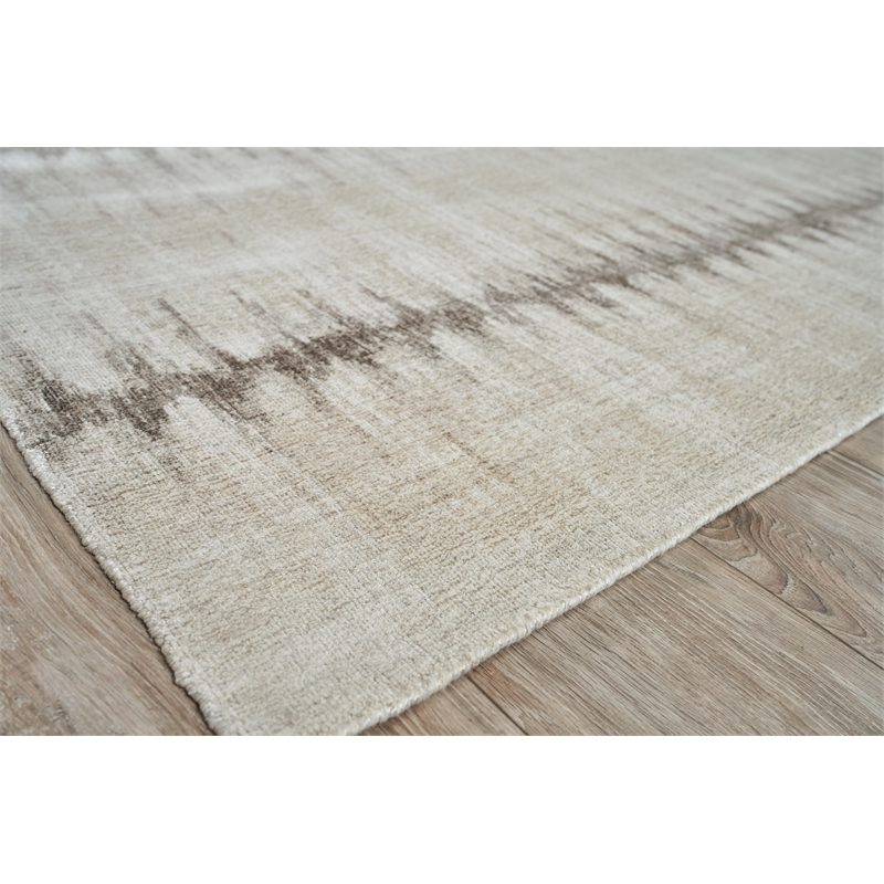 Chroma Handloomed Wool/Bamboo Silk Beige/Brown 14'x18' Area Rug