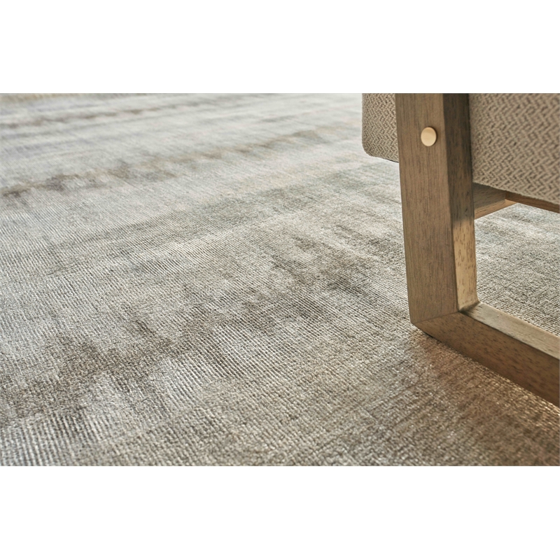 Chroma Handloomed Wool/Bamboo Silk Beige/Brown 14'x18' Area Rug