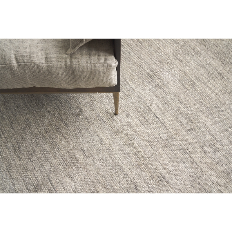 Catalina Handloomed Wool/Bamboo Silk Gray 9'x12' Area Rug