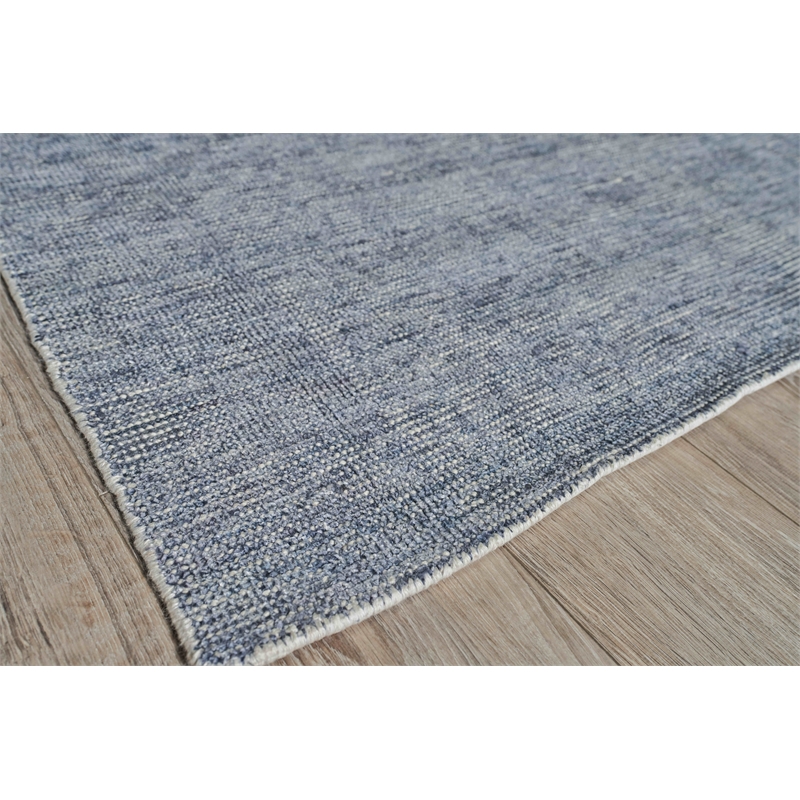 Catalina Handloomed Wool/Bamboo Silk Blue 10'x14' Area Rug