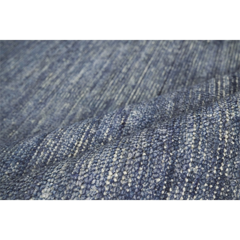 Catalina Handloomed Wool/Bamboo Silk Blue 10'x14' Area Rug