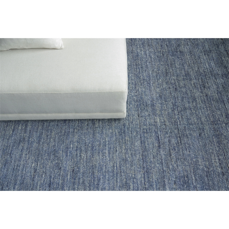 Catalina Handloomed Wool/Bamboo Silk Blue 10'x14' Area Rug