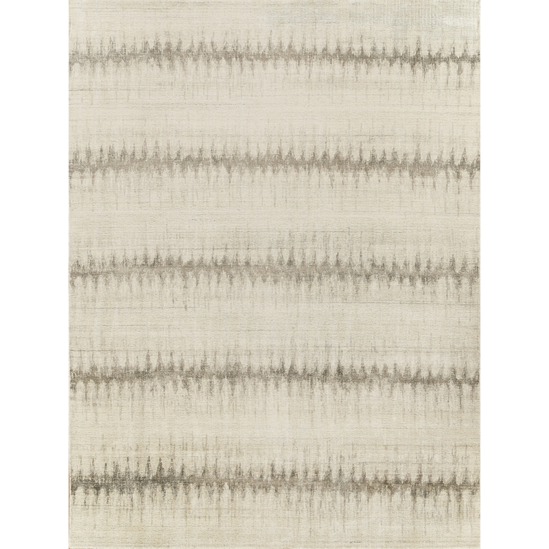 Chroma Handloomed Wool/Bamboo Silk Ivory/Silver 10'x14' Area Rug